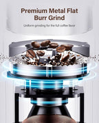SHARDOR Burr Coffee Grinder 3.0, 32 Grind Settings for Espresso, Pour Over, Drip, and French Press, Adjustable Timer, Easy-Clean Chamber for Home Brewing