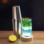 Mixology Bartender Kit, 2-Piece Stainless Steel Cocktail Shaker Set, Bar Set with 20oz & 26oz Mixed Drink Shaker, Cocktail Tin