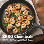 Flambo Skillet #10 - Naturally Non-Stick 10 Inch Pre-Seasoned Cast Iron Frying Pan - Smooth Nonstick Finish for Grilling, Frying, Sauteing, Searing, Baking - Use on Oven, Stove, Grill, or Campfire