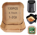 Small Air Fryer Liners Disposable Compatible with COSORI 2.1 Qt Air Fryer, 130 PCS Mini Air Fryer Liners Parchment Paper Baking Sheet for COSORI 2.1 Qt Accessories