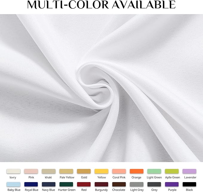 Softalker Rectangle Tablecloth, Waterproof & Stain Resistant Table Cloths Wrinkle Free Fabric Washable 210GSM Polyester Table Cover for Spring/Party/Outdoor - 60 x 84 inch,White