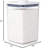 OXO Good Grips POP Container - Airtight Food Storage - Big Square Medium 4.4 Qt Ideal for 5lbs of flour or sugar (Pack of 4)