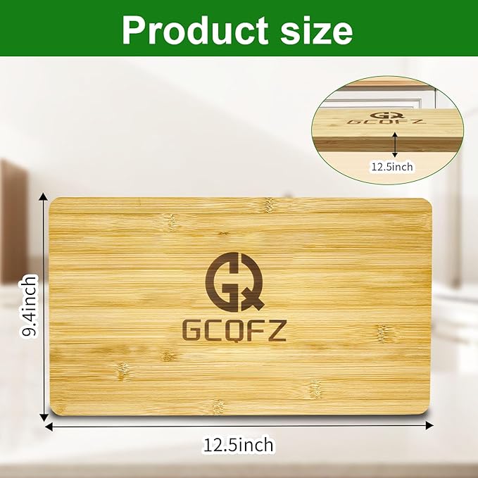 Space-Saving Bamboo Cutting Board with Non-Slip Silicone Feet and Built-in Handle for Panasonic NB-G110P FlashXpress Toaster Oven, Countertop Oven Accessories