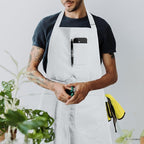 Unisex Apron with Pockets for Cooking, Salon & Art - 100% Cotton Adult Kitchen, Chef, Stylist Apron