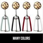 GORILLA GRIP Stainless Steel Multipurpose BPA-Free Spring Scoop, 3 Pack Includes 1, 2, and 3 TBSP SIzes, Melon Ballers Scoops, Perfect Portion Sizes, Easy Squeeze, Clean Release, Black