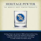 Heritage Pewter Kansas Jayhawks Double Old Fashion | Double Rocks Glass 14 OZ for Liquor | Expertly Crafted Pewter Glass
