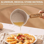 Sauce Pan, 3.3in x 2.2in Milk Pan Small Soup Pot Non Stick Sauce Pots Mini Butter Warmer Pan Cooking Pot with Pour Spout Milk Boiling Pot for Home Kitchen Multi Mini Sauce Pan(White)