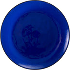 FORTESSA Los Cabos Tableware, 4-Piece Glass Dinner Plate Set (10.5 Inches), Dishwasher-Safe Glass Dinnerware Collection, Cobalt Blue