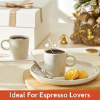 Sweese 4-Pack Porcelain Espresso Cups, Dove Grey Superior Durable Professional, 3.5 Fluid Ounces nan nan