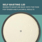 Gibson Home Addlestone 2.65 Quart Round Enamel Cast Iron Dutch Oven Pot With Lid & Dual Handles - Gradient Red