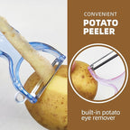 Trez Treamer 3-Pack Vegetable Peelers for Kitchen,Safe Veggie Peeler Set for Potato Apple Carrot Fruit Zucchini Cucumber Peeler Sharp Potatoes Peelers Bulk with Non-Slip Handle (3, Pink/Blue/Yellow)