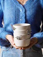 LE TAUCI Small Bowls 10 oz, Ice Cream Bowl, Ceramic Stoneware Bowl, Bowls Set for Dessert, Fruits, Side Dishes, Suit For Housewarming - 4.5 Inch, Set of 4, Arctic white