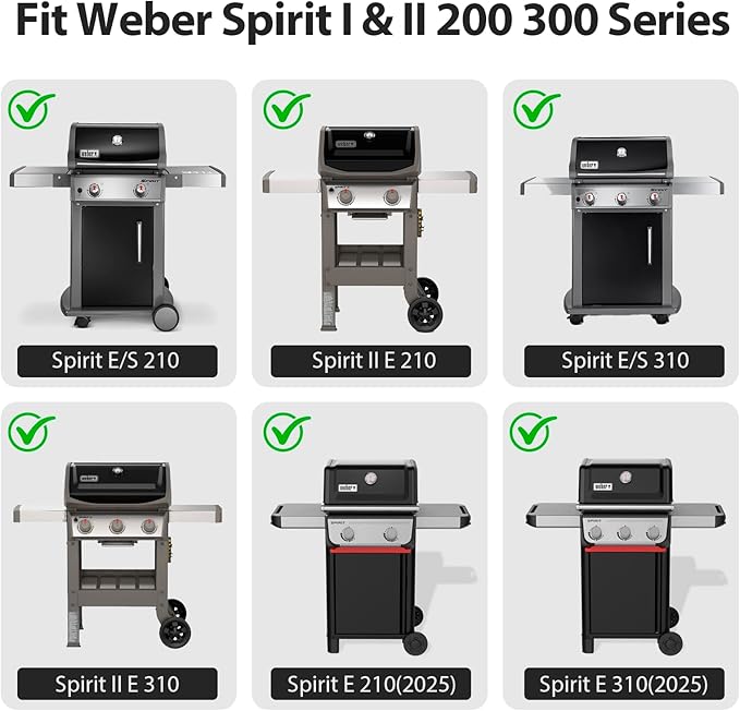 Utheer Ceramic Grill Griddle Insert for Spirit Grills, Griddle Insert for Weber 7658, Fits Spirit & Spirit II 200/300, Genesis Silver/Gold/Platinum & 1000–5000, Nonstick, Easy Clean, Healthier Cooking