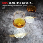 Red Wine Glasses Set of 2, 24oz Large Wine Glasses, Hand Blown Crystal, Ultra-Thin Rim, Long Stem, Lightweight, Ideal for Wine Tasting, Unique Wedding, Anniversary, Christmas, Birthday Gift