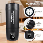 Travel Electric Kettle, Balabulala Portable Water Boiler with 6 Variable Presets,Small Electric Kettle with Keep Warm Temperature Controls & Boil Dry Protection, 17oz