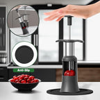 2 in 1 Cherry Pitter Remover Tool, Premium Quick Release Cherry Pitter, Press & Push Type, Large 33mm Cherry Seed Remover, Durable, Food Grade Stainless Steel & PP Plastic, More Labor Saving