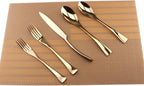 Silversmiths 20 Piece Beacon Flatware Set, Copper Mirror/Rose Gold, Service for 4