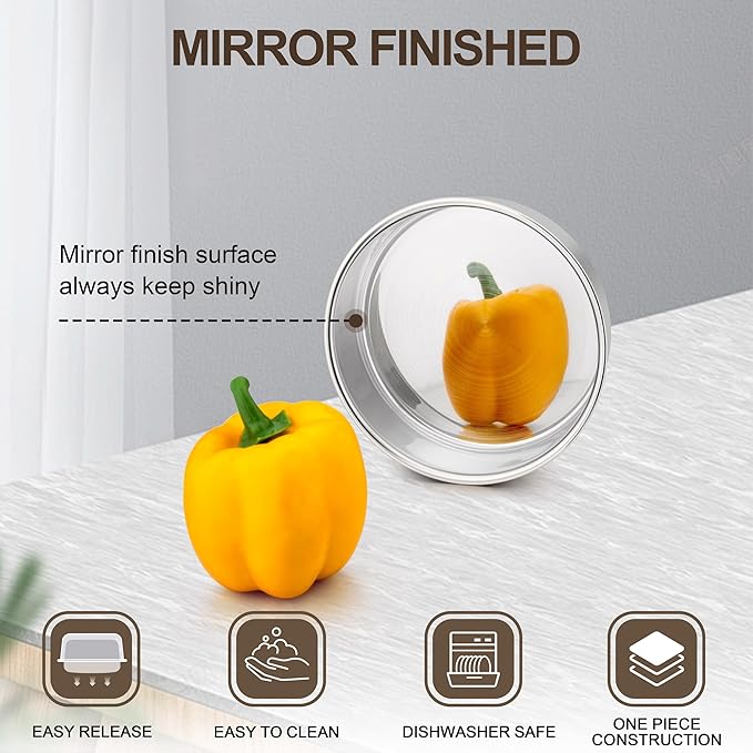 Homikit Mini Round Cake Pan Set of 2, 4 Inch Stainless Steel Small Baking Pans, 2” Deep Layer Smash Cake Tins, Oven & Dishwasher Safe，Non-Toxic & Healthy