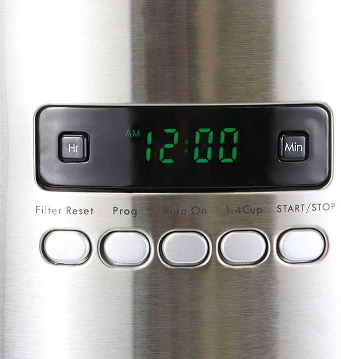 Kenmore Drip Coffee Maker - 12 Cup Programmable Cafe Machine With Glass Pot, Regular & Bold Brew, Auto Shut Off Large Water Reservoir, Reusable Filter, Kitchen Appliances For Cafeteria Barista, White