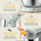 Electric Stand Mixer,660W 10 Speeds Tilt-Head Food Mixer, 3-IN-1 Kitchen Mixer for Daily Cooks with 6.5 QT Bowl,Dough Hook, Beater, Whisk (Morandi Green)