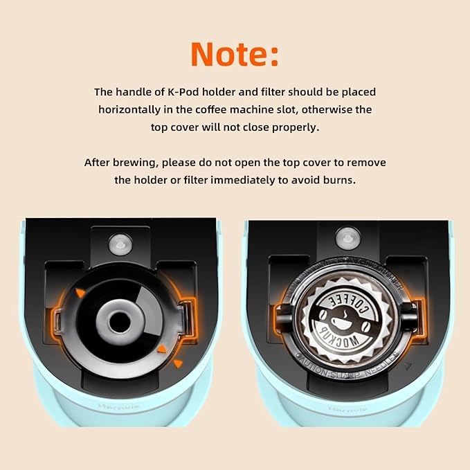 Mini Single Serve Coffee Maker for K Cup and Ground Coffee, Fast Brew One Cup Coffee Machine with Descaling Reminder and Water Window, 6 to 12 oz. Brew Sizes, Light Blue