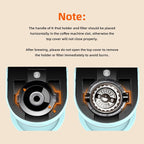 Mini Single Serve Coffee Maker for K Cup and Ground Coffee, Fast Brew One Cup Coffee Machine with Descaling Reminder and Water Window, 6 to 12 oz. Brew Sizes, Light Blue