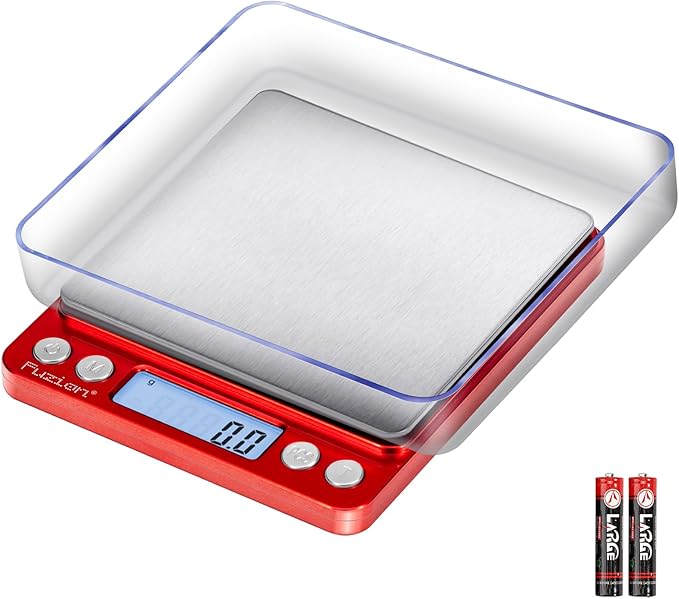 Fuzion Digital Scale .1 Gram Accuracy, 3000g Mini Food Scales for Herb, Spice, Jewelry, Gold, Small Food Scale - Weight Gram and Oz