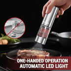[Upgraded Larger Capacity] Electric Salt and Pepper Grinder Set with USB Charging Base, 95ml Large Capacity, Adjustable Coarseness,Stainless Steel Automatic Pepper Mill (Upgraded Capacity-A)