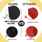 Party Solids 66% Thicker Premium Plastic Table Cloth Rectangle Table Cover 0.5 Mil 6 Pack Black Table Cloth 54 Inch x 108 Inch Disposable Tablecloth Won't Tear Easily Like Cheap Thin Brands