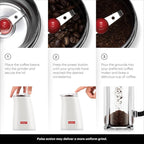 Bodum C-Mill Electric Blade Coffee and Spice Grinder, Stainless Steel Blade, White