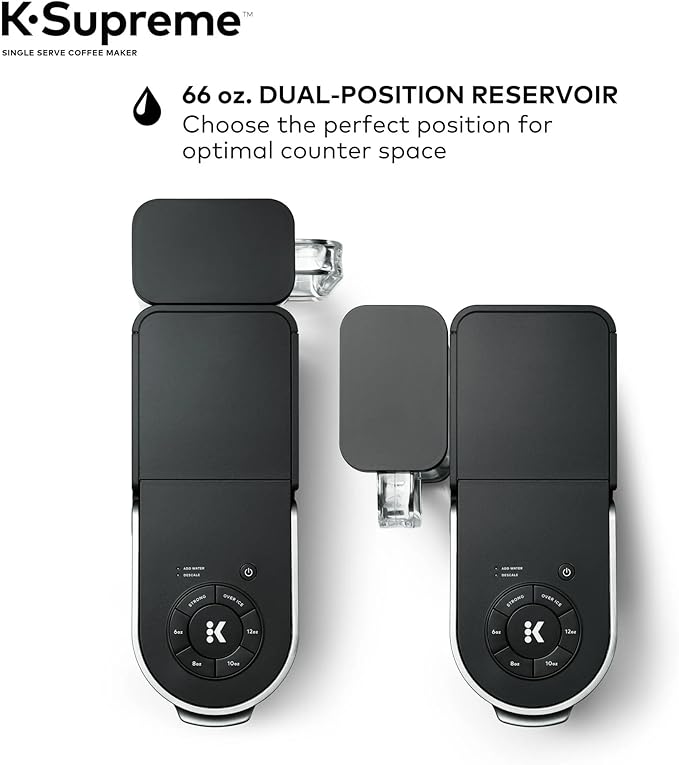 Keeurig KSupreme Single Serve KCup Pod Coffee Maker with MultiStream Technology, Strong Brew and Over Ice, 66 oz Dual‑Position Reservoir