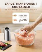 Sangcon Gravity Electric Pepper and Salt Grinder Mill Set Automatic Shakers Grinder with LED Light, Battery Powered Adjustable Coarseness One Hand Operation, Random X or XL Capacity