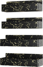 Magnetic Spice Rack for Refrigerator, Kitchen Organizer and Storage Shelf, Black Gold(4 Pack)