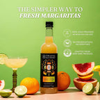 Twisted Alchemy Three Citrus Margarita Mix - Premium Margarita Mixer With Cold Pressed Juice For Craft Cocktails, 50% Juice - (25 Oz Bottle, Pack of 3) - All Natural, Non-GMO & Preservative Free - Ships Cold