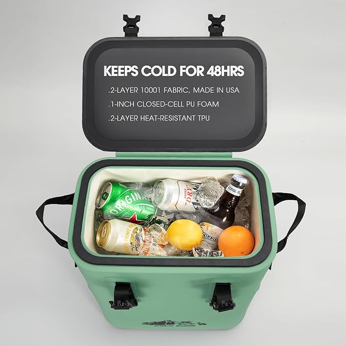 Magnetic Backpack Cooler Bag, Cold Retention Soft Coolers 30 Can Insulated Soft Sided Cooler with Waterproof Bag