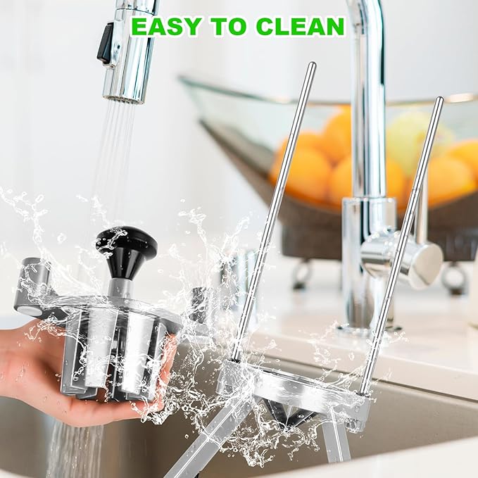 Commercial Lemon Cutter 8-Section with V-Shaped 420 Stainless Steel Blades Stainless Steel Blade Fruit Lemon Slicer Wedges Cutter for Fruits and Vegetables for Home&Commercial Use