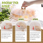 HAKSEN Deviled Egg Containers with Lid, Portable Deviled Egg Platter Carrier Holder Trays with 22 Slots for Holiday Party and Home Kitchen, Brown