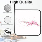 Cherry Blossom Pot Holders Set of 2 Heat Resistant & Non Slip Potholders, Japanede Sakura Oven Hot Pads for Kitchen Cooking Baking Barbecue