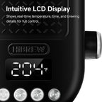 HIBREW H10B - 51mm Espresso Machine - Temperature & Cup Volume Adjustable at will - With Intelligent Display Screen & Pressure Gauge - Stainless Steel Body (Black)