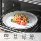 Ceramic Dinner Plates Set of 4,Stoneware 8 Inch,Microwave,Dishwasher and Oven Safe,Porcelain Dessert Plates for Pasta,Salad and Steak,Dishes Set for Kitchen,Scratch Resistant,White