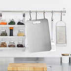 Titanium Cutting Board, 2025 Upgrade 100% Pure Titanium Cutting Boards for Kitchen,Food Grade Double Sided Cutting Mat for Meats,Fruits,Vegetables, Dishwasher Safe Chopping Boards-14"L x 10"W