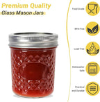 6 oz Glass Mason Jars, 30 Pack Regular Mouth Glass Canning Jars with Silver Aluminum Lids and Bands, Airtight Jam Jars for Food Storage, Pickling, Fermenting, Honey, Jelly, DIY Candles Decor