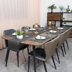 Myir JUN Placemats Set of 8, Vinyl Woven Placemats Place Mats Indoor Set of 8 Washable Table Mats Non-Slip Place mats for Dining Table (Black-Gray, Set of 8)