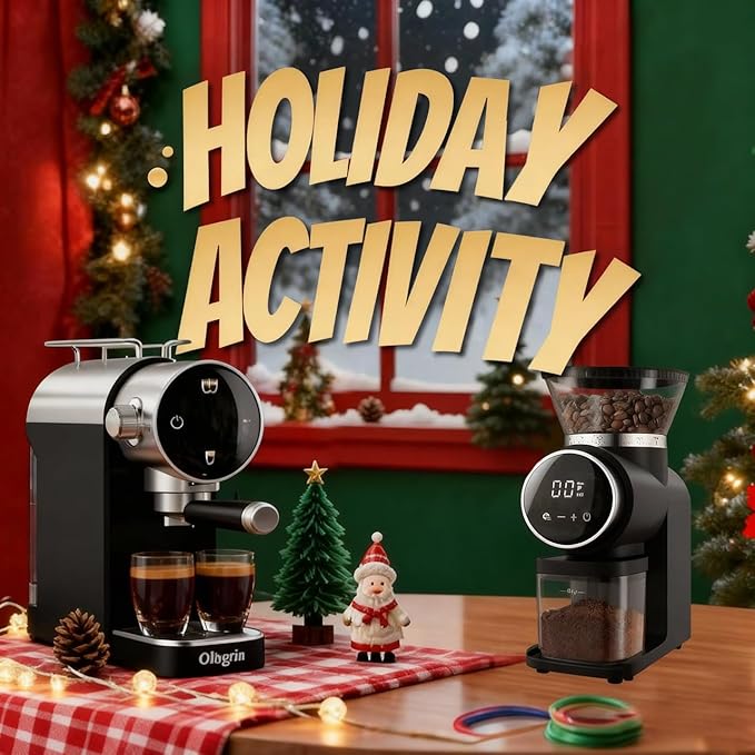 Coffee Grinder Electrical, Conical Burr Coffee Beans Grinder with 30 Grinding Settings, Touchscreen Burr Mill Grinder for Home Use with 2-12 Cups