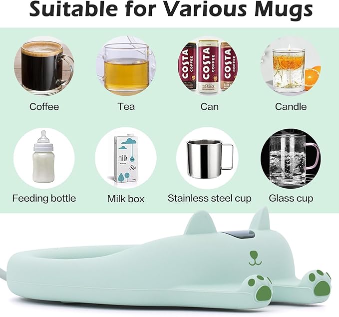 PUSEE Mug Warmer,Coffee Warmer for Desk Candle Warmer Auto Shut Off,Coffee Cup Warmer with 3 Temp Settings,Electric Beverage Warmer Plate for Coffee,Tea,Water Milk and Cocoa(Not Include Cup)