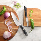 Cangshan ELBERT Series German Steel Forged Starter Knife Sets (Black, 2-Piece)