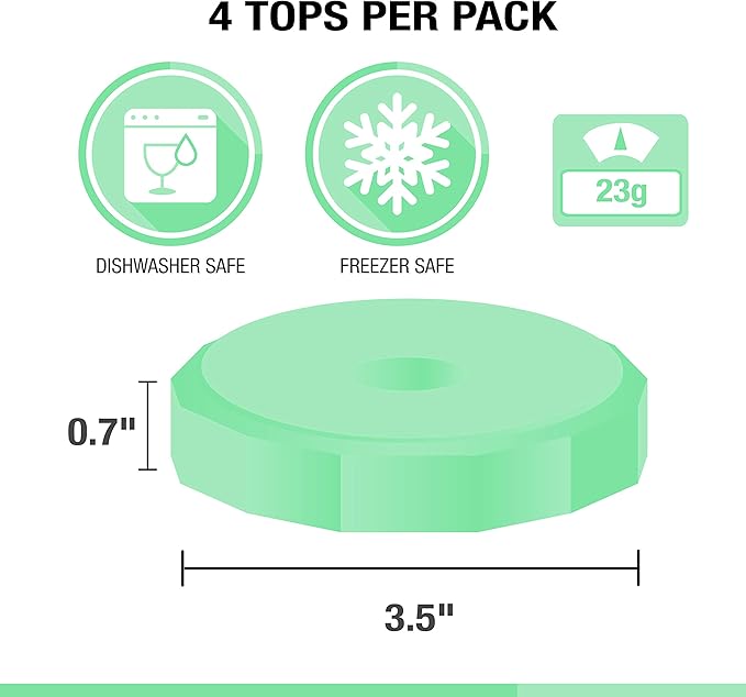 Masontops Tough Tops - Ball Wide Mouth Mason Jar Lids Plastic Leakproof - Multi Colored Plastic Mason Jar Lids - Reusable Canning Lids fit Ball Jars