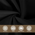 sancua 90 Inch Round Tablecloths Black, 6 Pack - Circle Fabric Cloth Table Cloths for Wedding Party Reception Banquet Birthday, Washable Polyester Table Cover (Fit 30-72 Inch Tables)