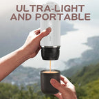 Portable Electric Espresso Machine, Travel Coffee Maker for Camping, Car Coffee Maker Self-Heating with USB-C, With Ground Coffee & NS Capsule for RV, Hiking, Office (White)