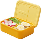 LunchBots Build -a- Bento Lunch Box, Silicone Bento Box for Kids, Multi-Compartment Lunch Container, Oven & Dishwasher Safe, BPA Free, 28 oz - Yellow